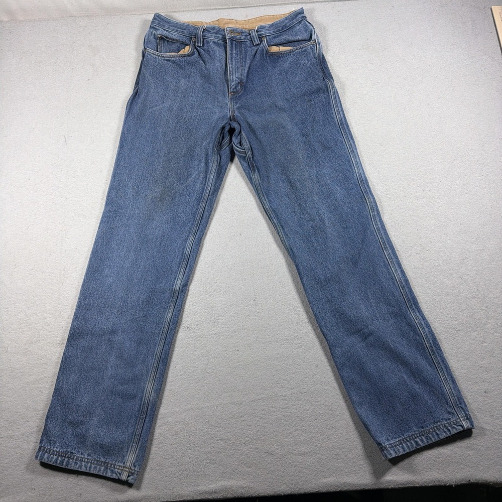 Duluth Trading Jeans Mens 38x34 Relaxed Straight Flannel Lined Denim Winter